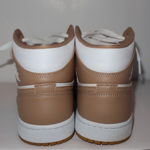Air Jordan 1 Retro Mid Sneakers - Beige and White - Picture 7 of 7
